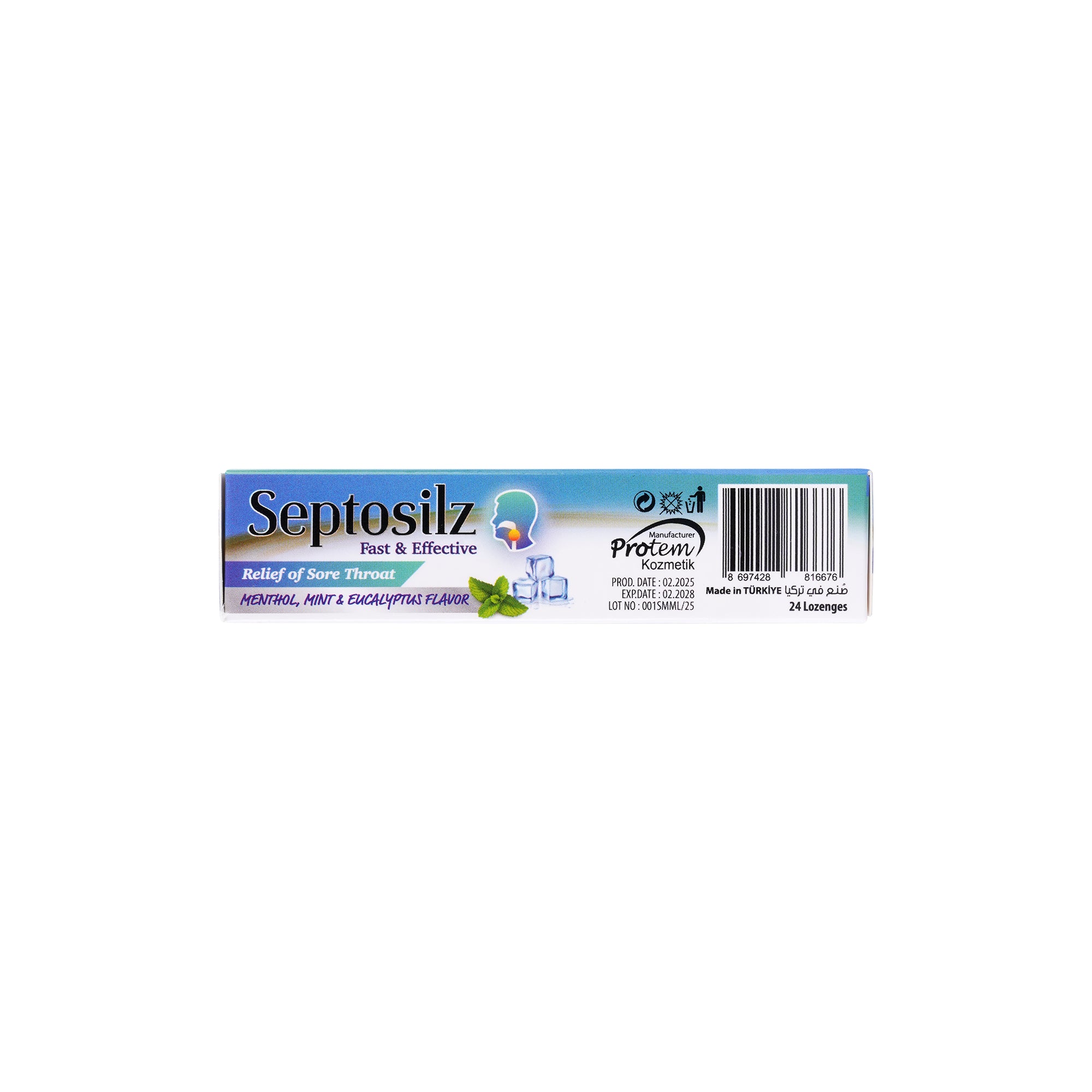 47262-Septosilz Menthol,Mint & Eucalyptus 24Lozenges +3