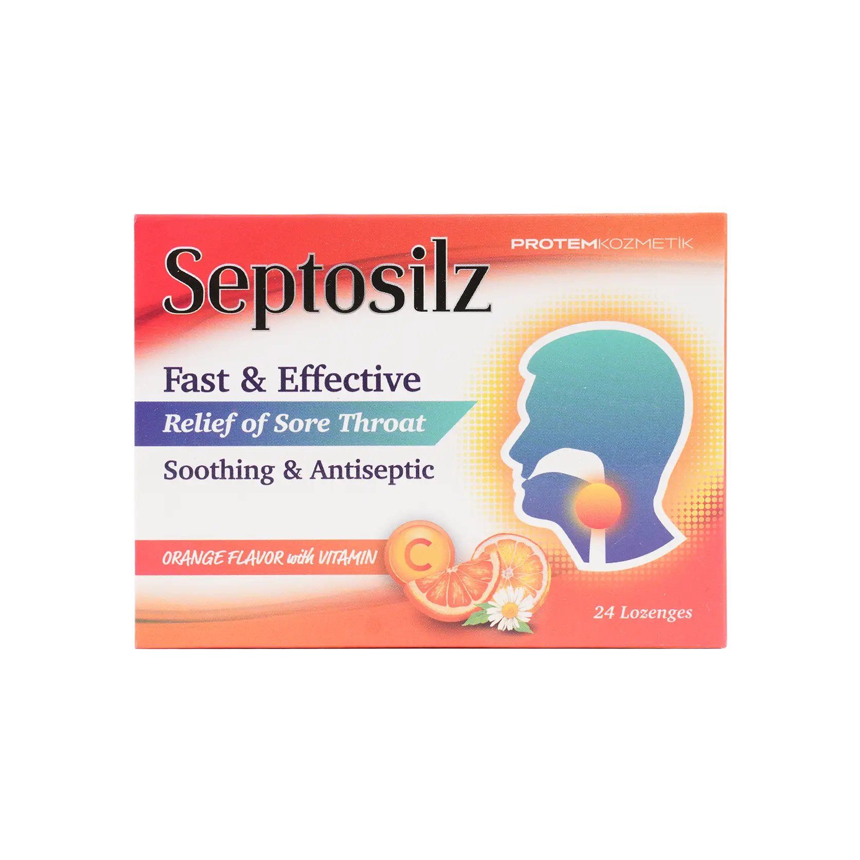 SEPTOSILZ ORANGE WITH VIT-C 24LOZ