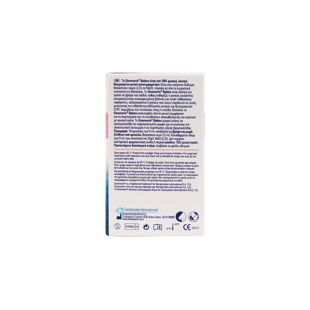 47265-Sinomarin Babies Monodose 18X5Ml Vials +2