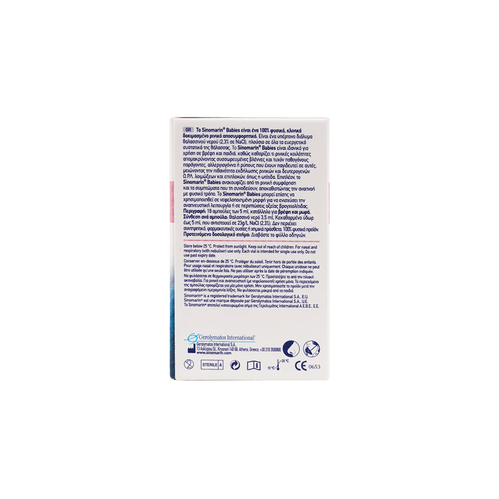 47265-Sinomarin Babies Monodose 18X5Ml Vials +2