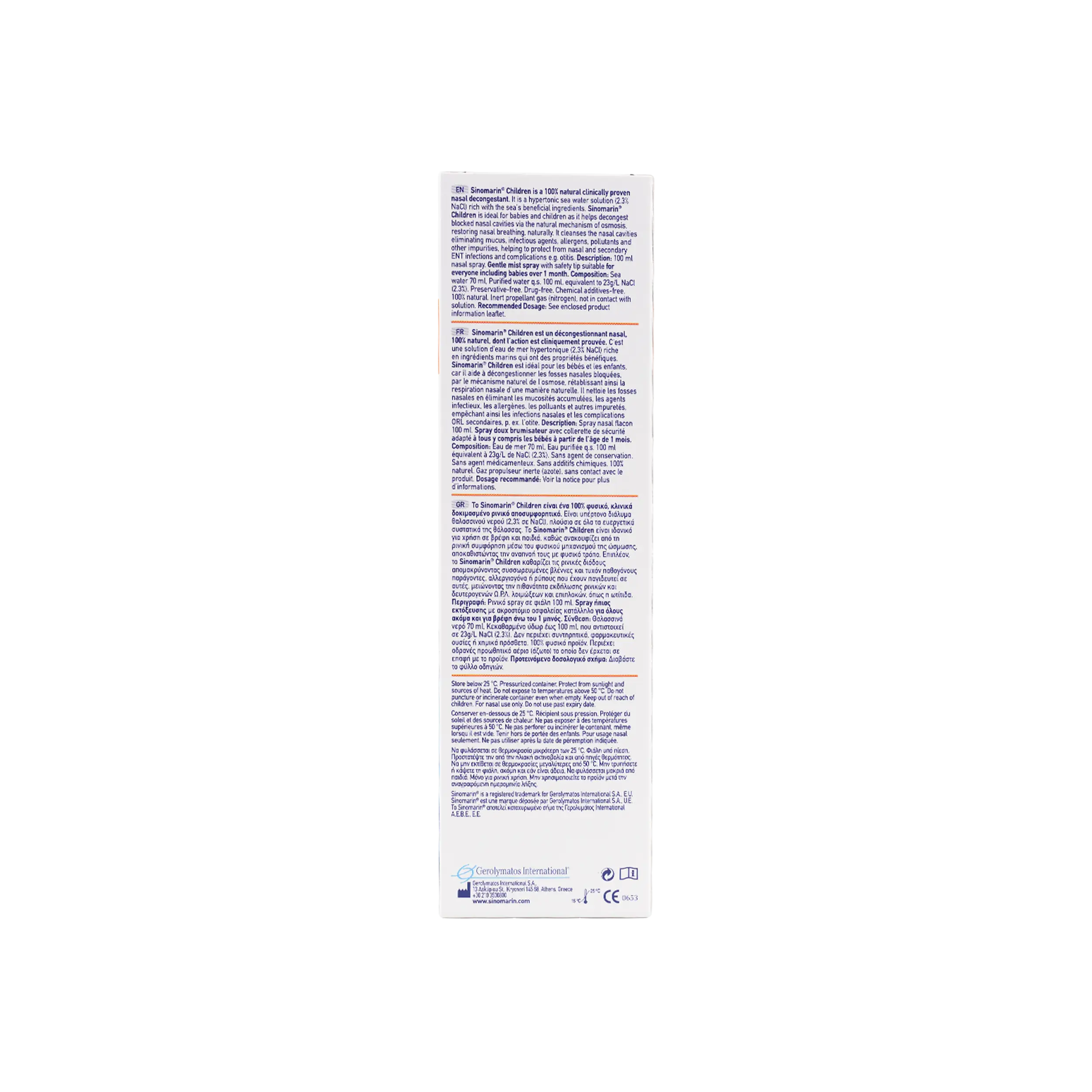 Sinomarin Nose Care Children Spray 100Ml