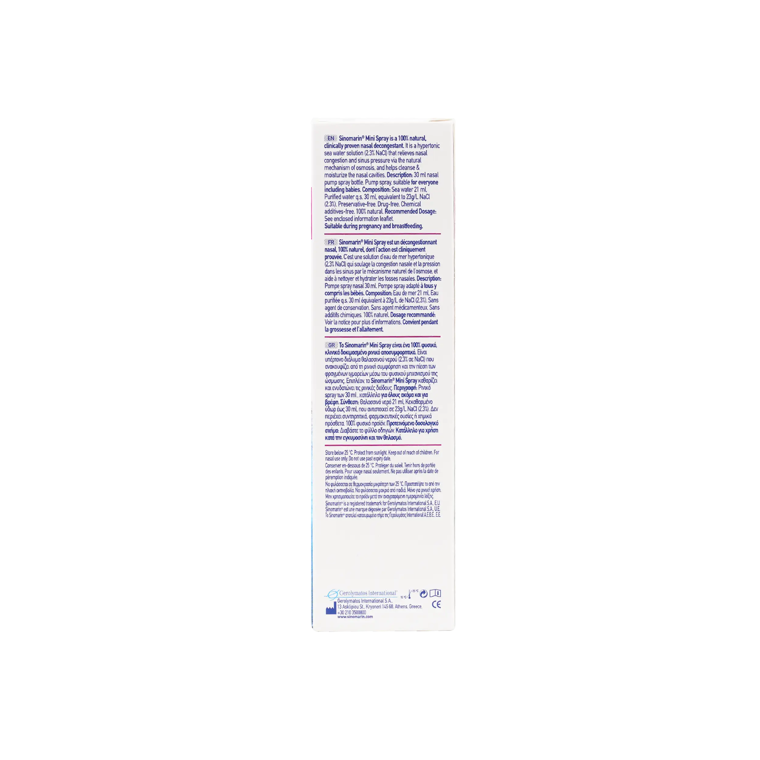 Sinomarin Nose Care Mini Spray 30Ml