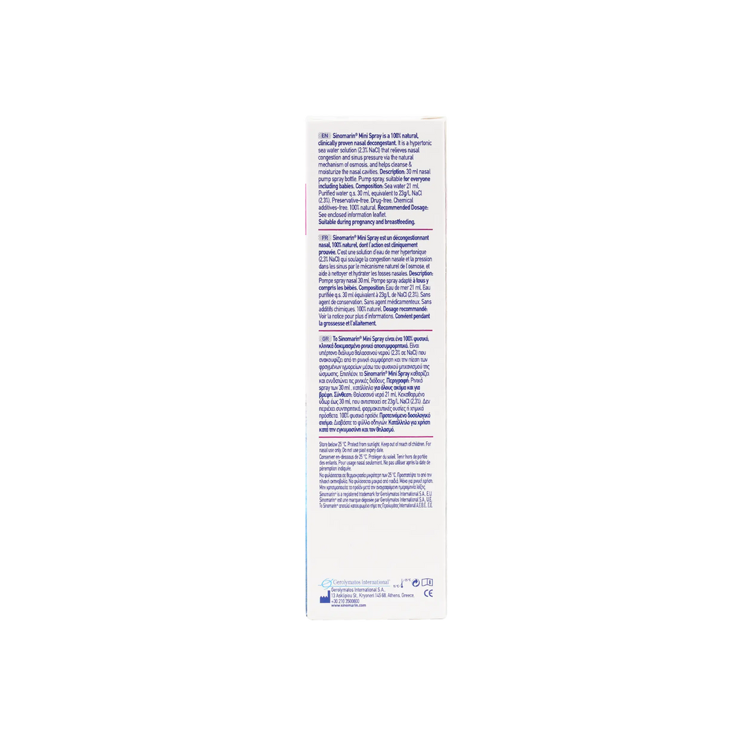 47270-Sinomarin Nose Care Mini Spray 30Ml +3
