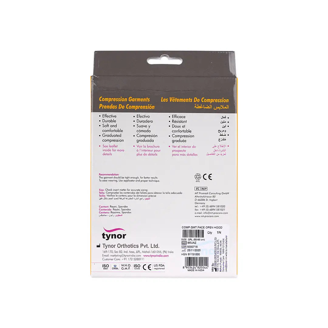 Tynor Face Garment Open Hood-I85 SPL +4