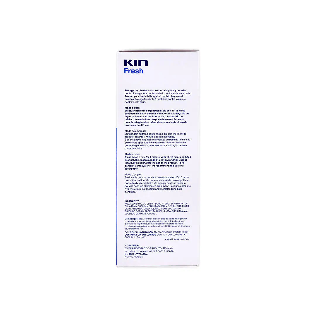 Kin Fresh Breath Fluoride Mouthwash 500ml