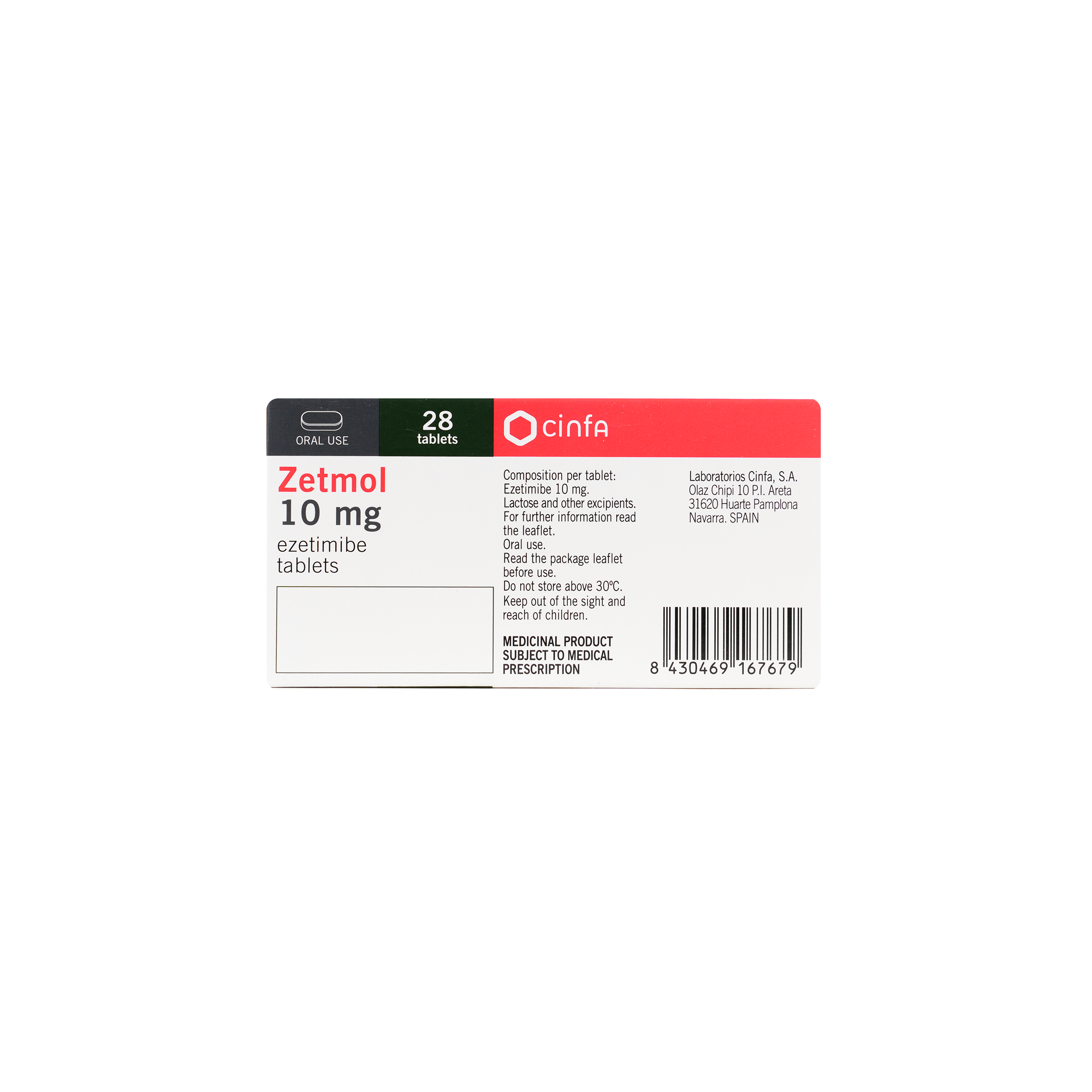 ZETMOL 10MG 28 TABLETS