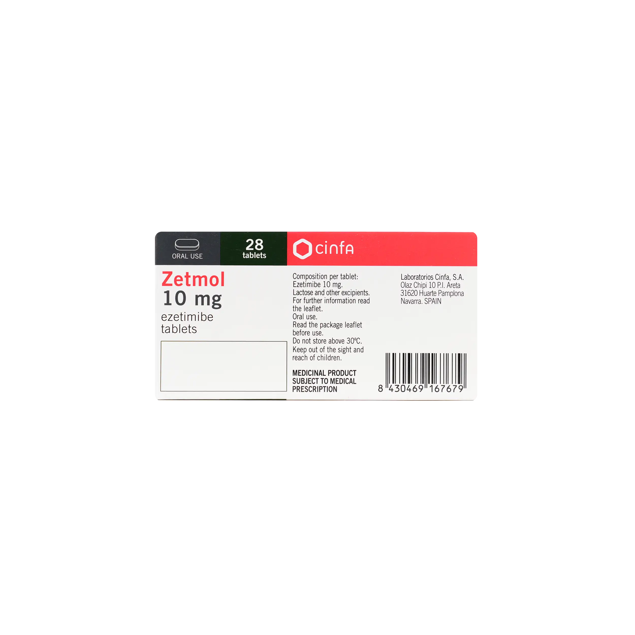 Zetmol 10Mg 28 Tablets