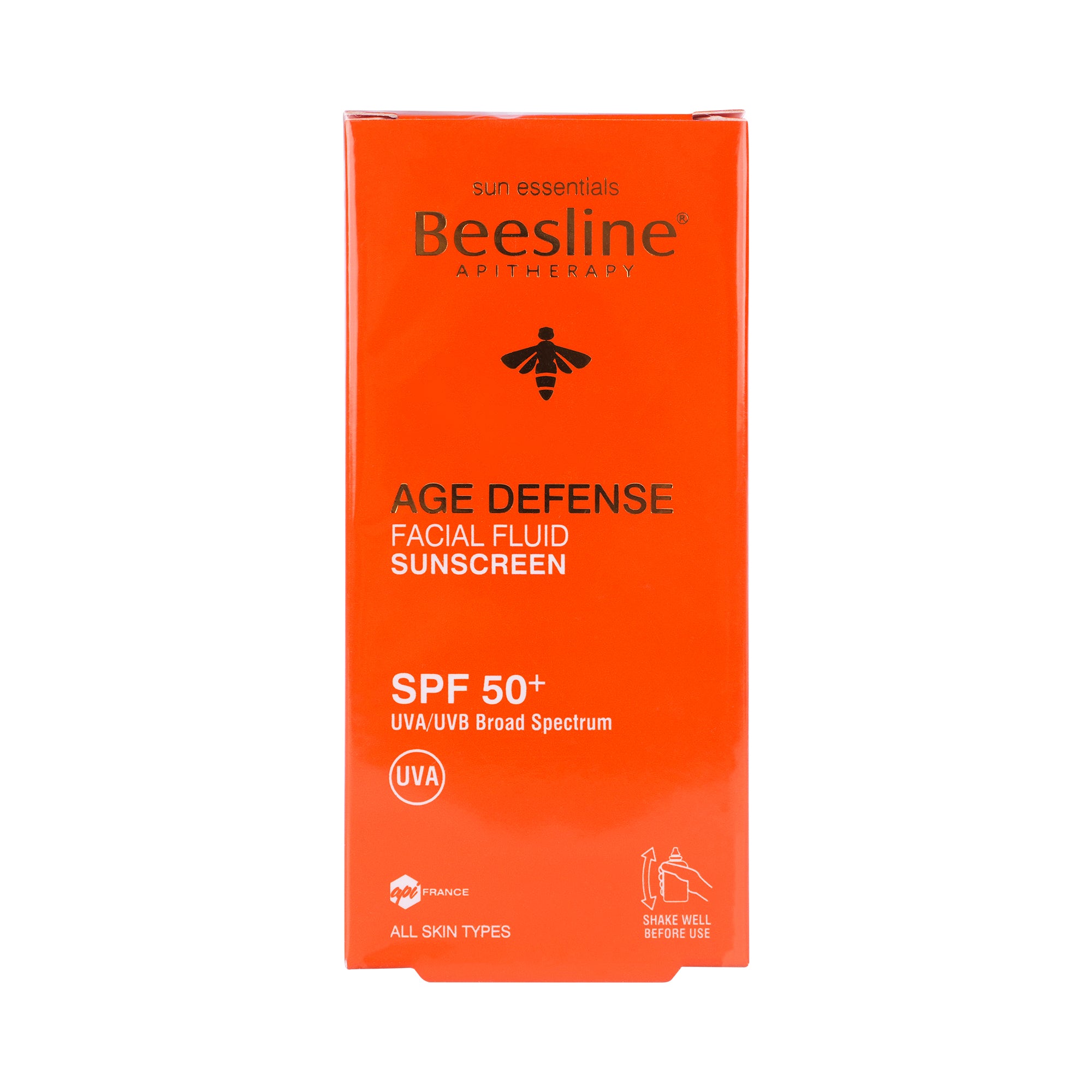 47368-Beesline Age Defense Facial Fluid Sunscreen SPF50+ 40ml +0