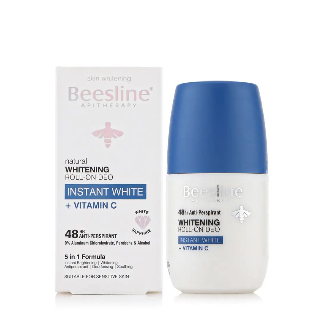 47373-Beesline Whitening Roll-On Deo 48H Instant White+Vit C 50Ml +5