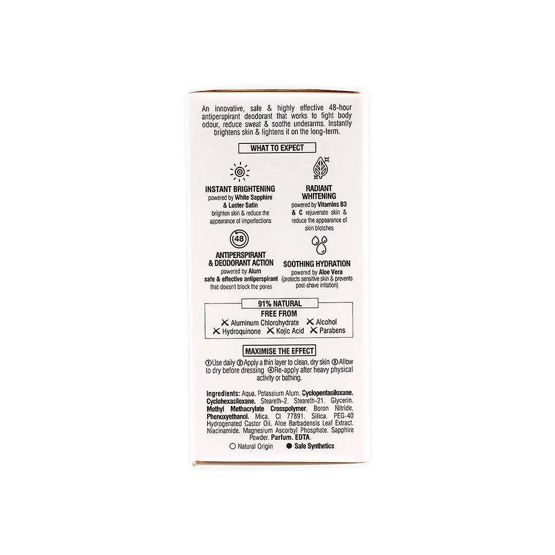 Beesline Whitening Roll-On Deo 48H Instant White+Vit C 50Ml