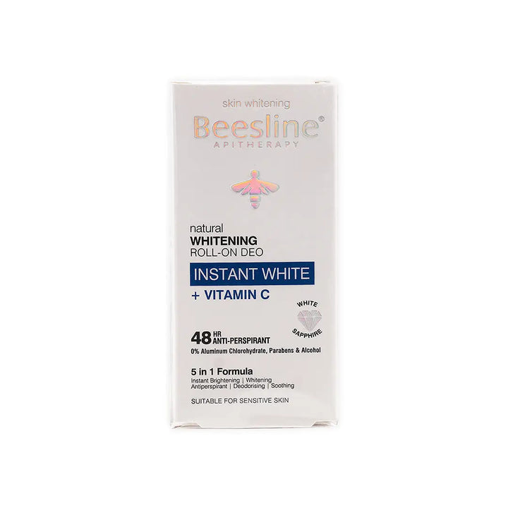 47373-Beesline Whitening Roll-On Deo 48H Instant White+Vit C 50Ml +2