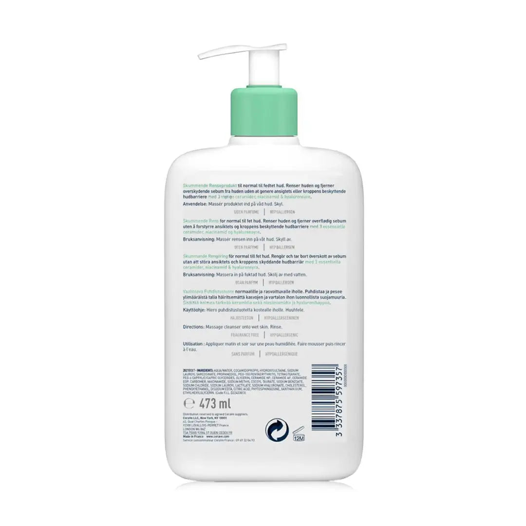 Cerave Foaming Cleanser Gel Moussant 473Ml