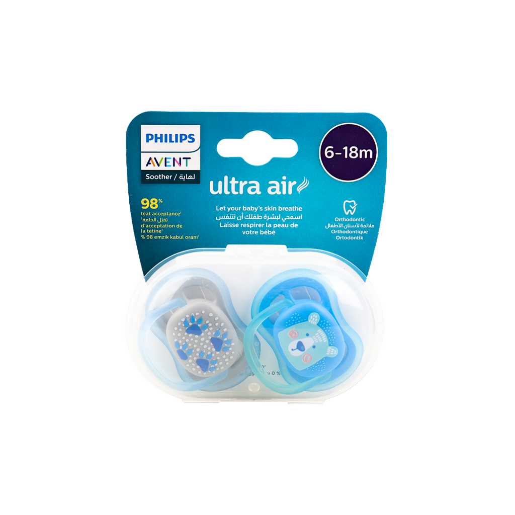 Avent Ultra Air Soother 6-18m mix Deco X2 - SCF085/06