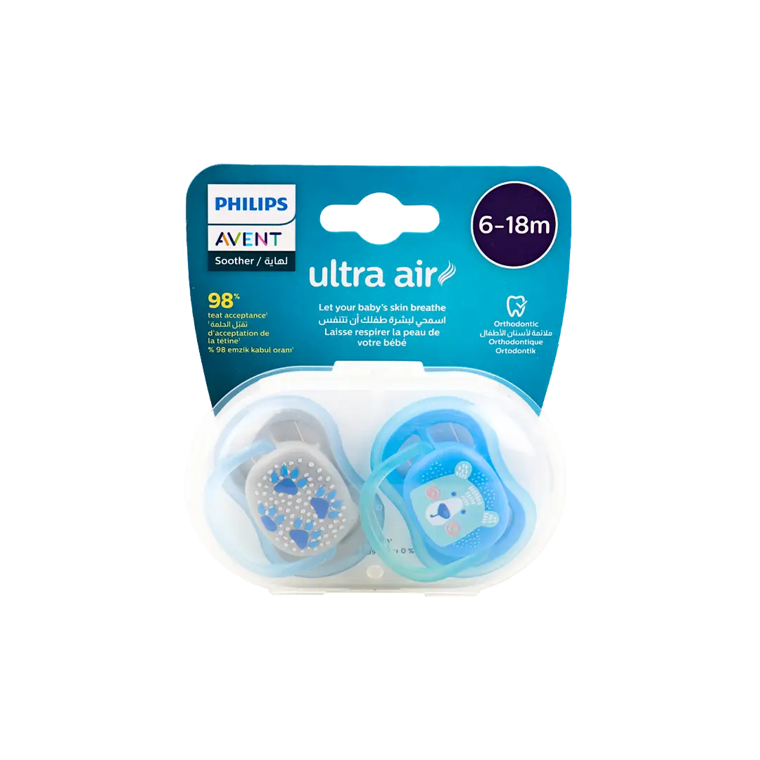 Avent Ultra Air Soother 6-18m mix Deco X2 - SCF085/06
