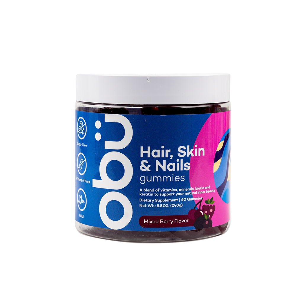 OBU HAIR,SKIN & NAILS MIXED BERRY FLAVOR 60 GUMMIES