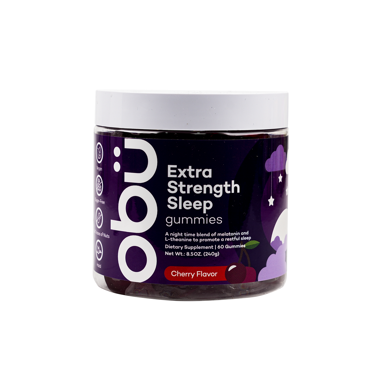 OBU EXTRA STRENGTH SLEEP CHERRY FLAVOR 60 GUMMIES