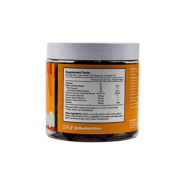 47458-OBU Vitamin D3 Peach Flavor 60 Gummies +1
