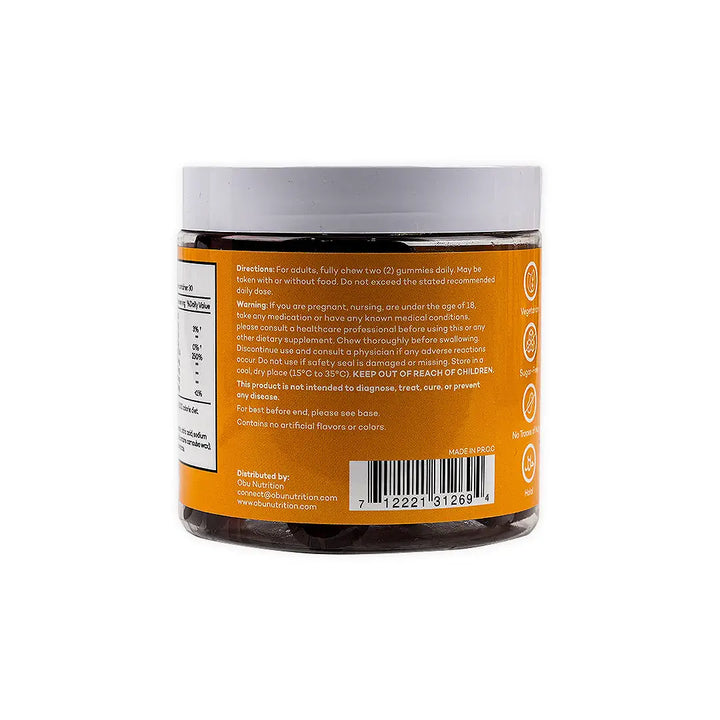 47458-OBU Vitamin D3 Peach Flavor 60 Gummies +2