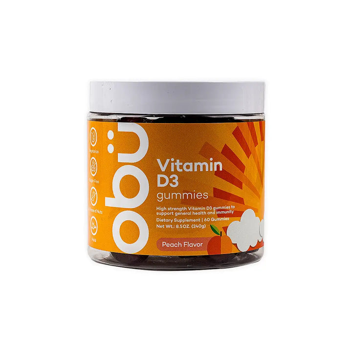 47458-OBU Vitamin D3 Peach Flavor 60 Gummies