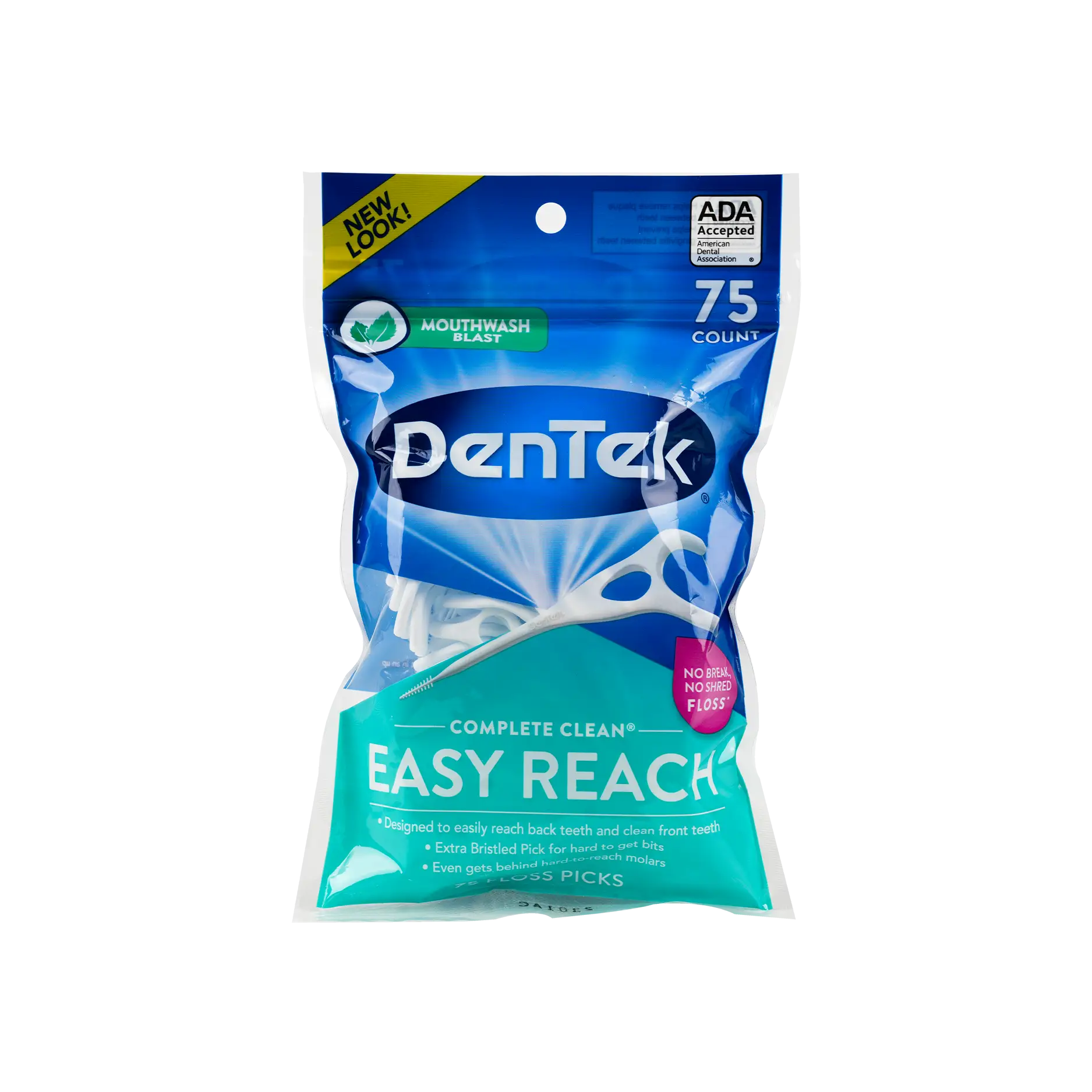 Dentek Complete Clean Interdental Floss Easy Reach 75pcs