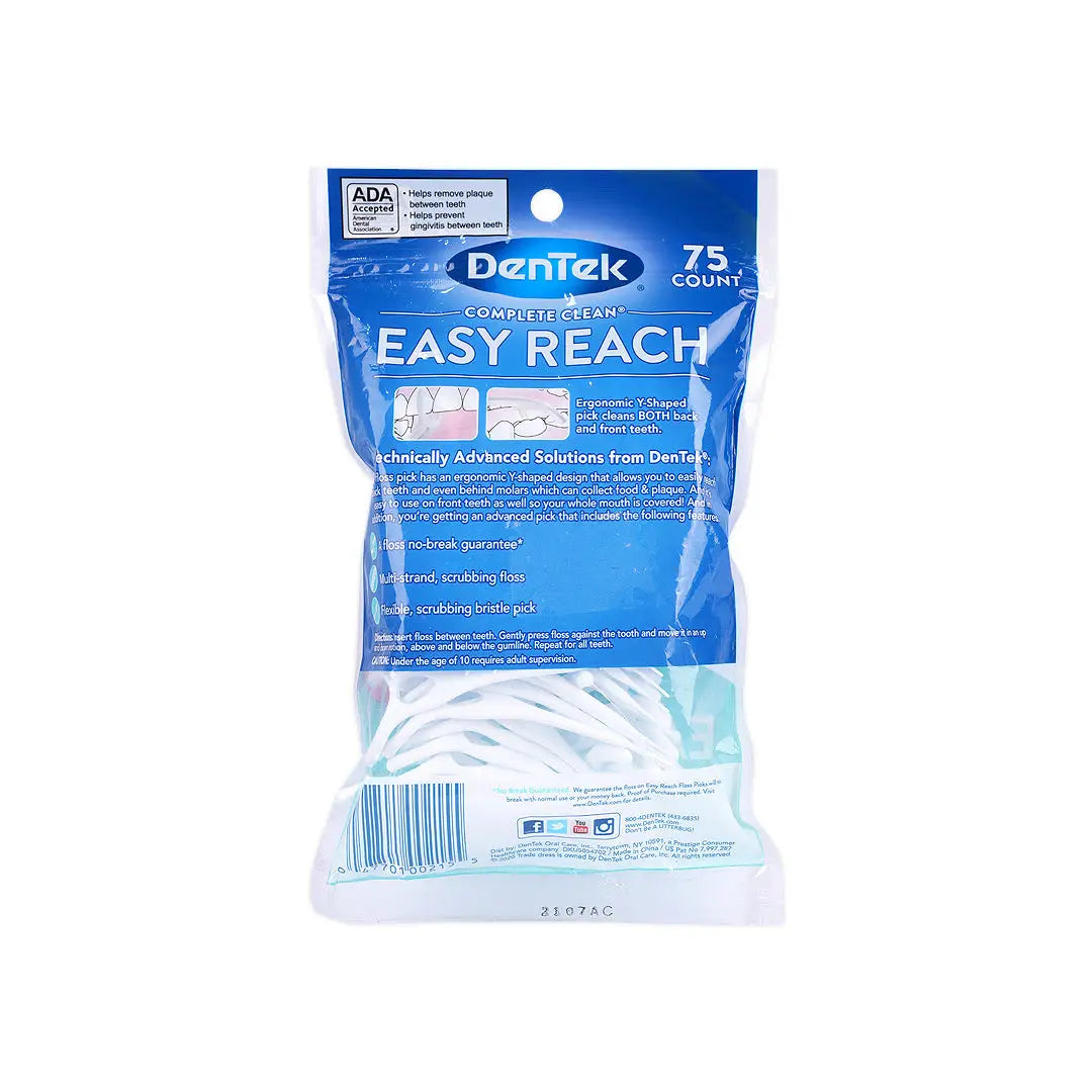 Dentek Complete Clean Interdental Floss Easy Reach 75pcs