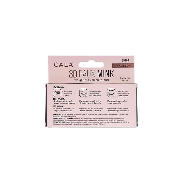 47489-Cala Eye Lashes 3D Faux Mink Fuego +2