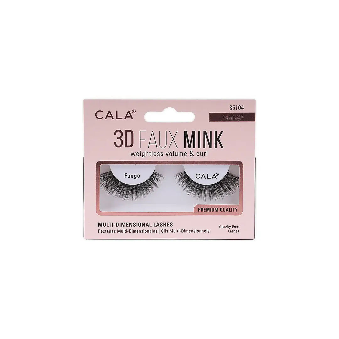 47489-Cala Eye Lashes 3D Faux Mink Fuego