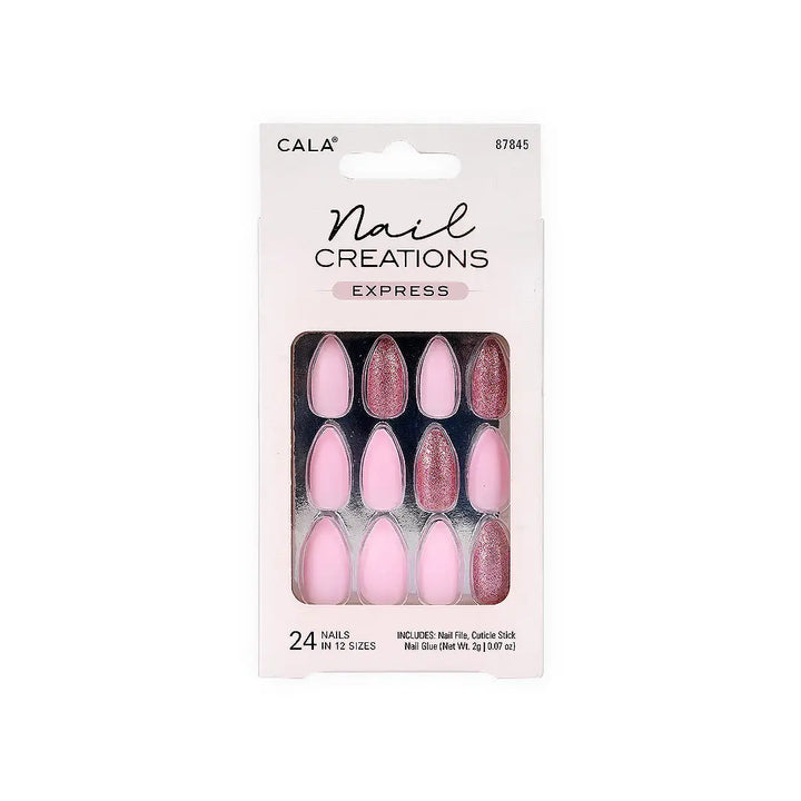 47491-Cala Nail Creations Express Matte Nude 24 Nails