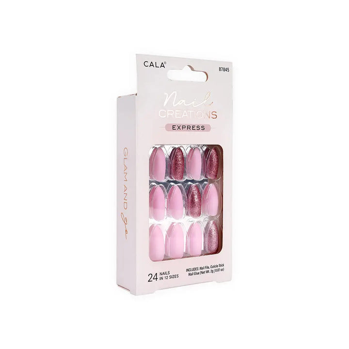 47491-Cala Nail Creations Express Matte Nude 24 Nails +3