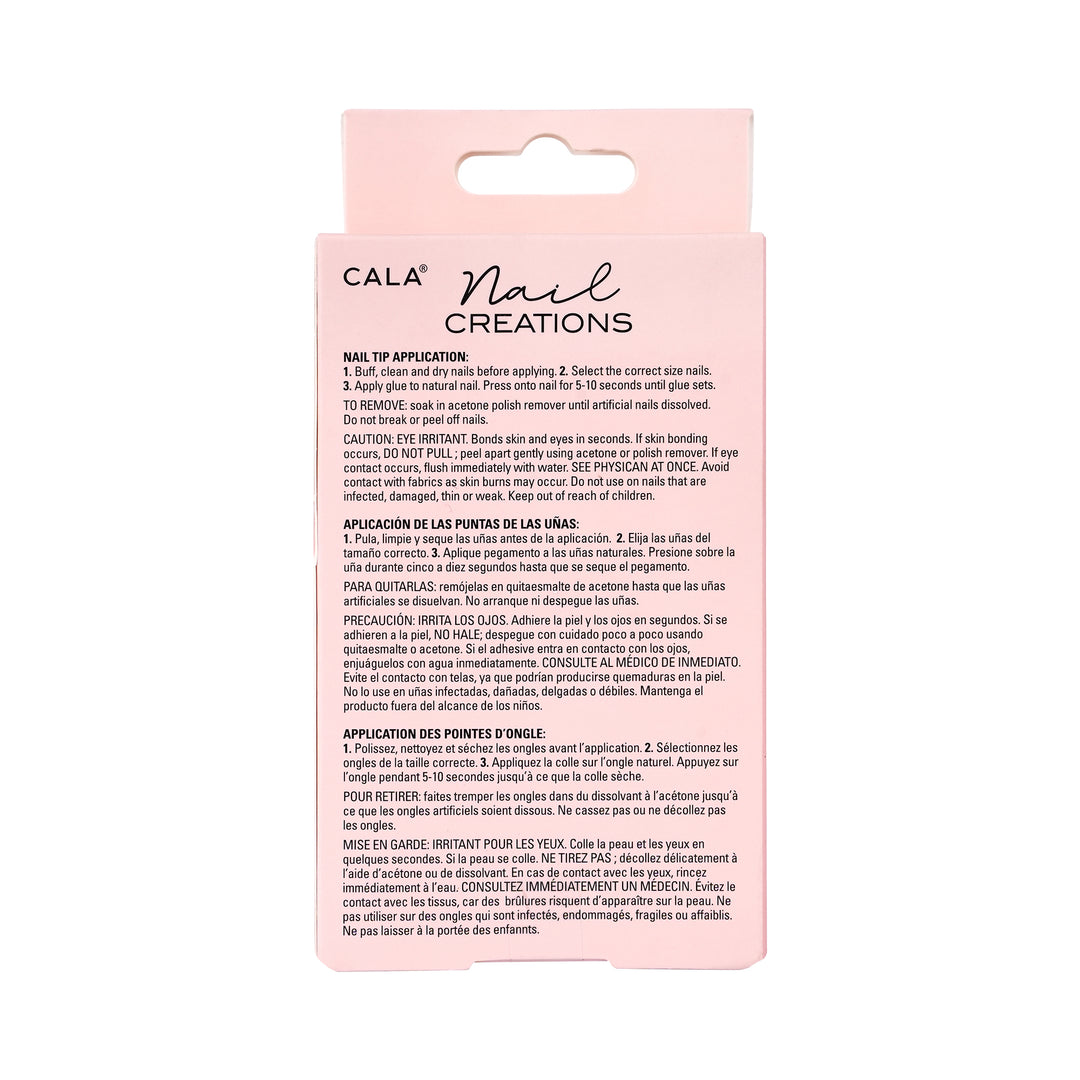 47492-Cala Nail Creations Lux Clear Tip 24 Nails +4