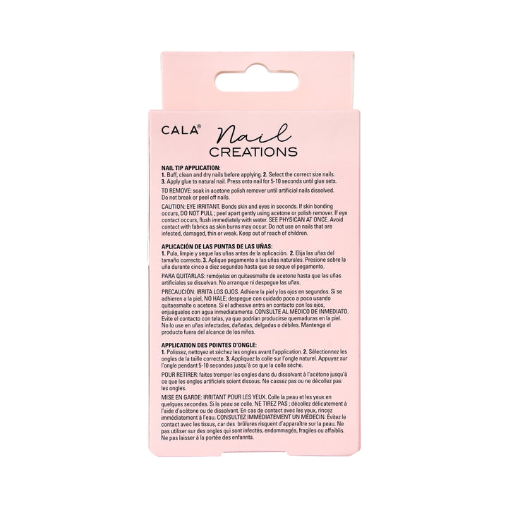 47492-Cala Nail Creations Lux Clear Tip 24 Nails +4