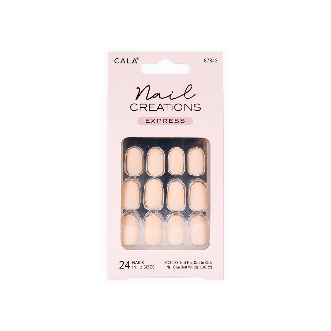 Cala Nail Creations Express Matte Pink 24 Nails