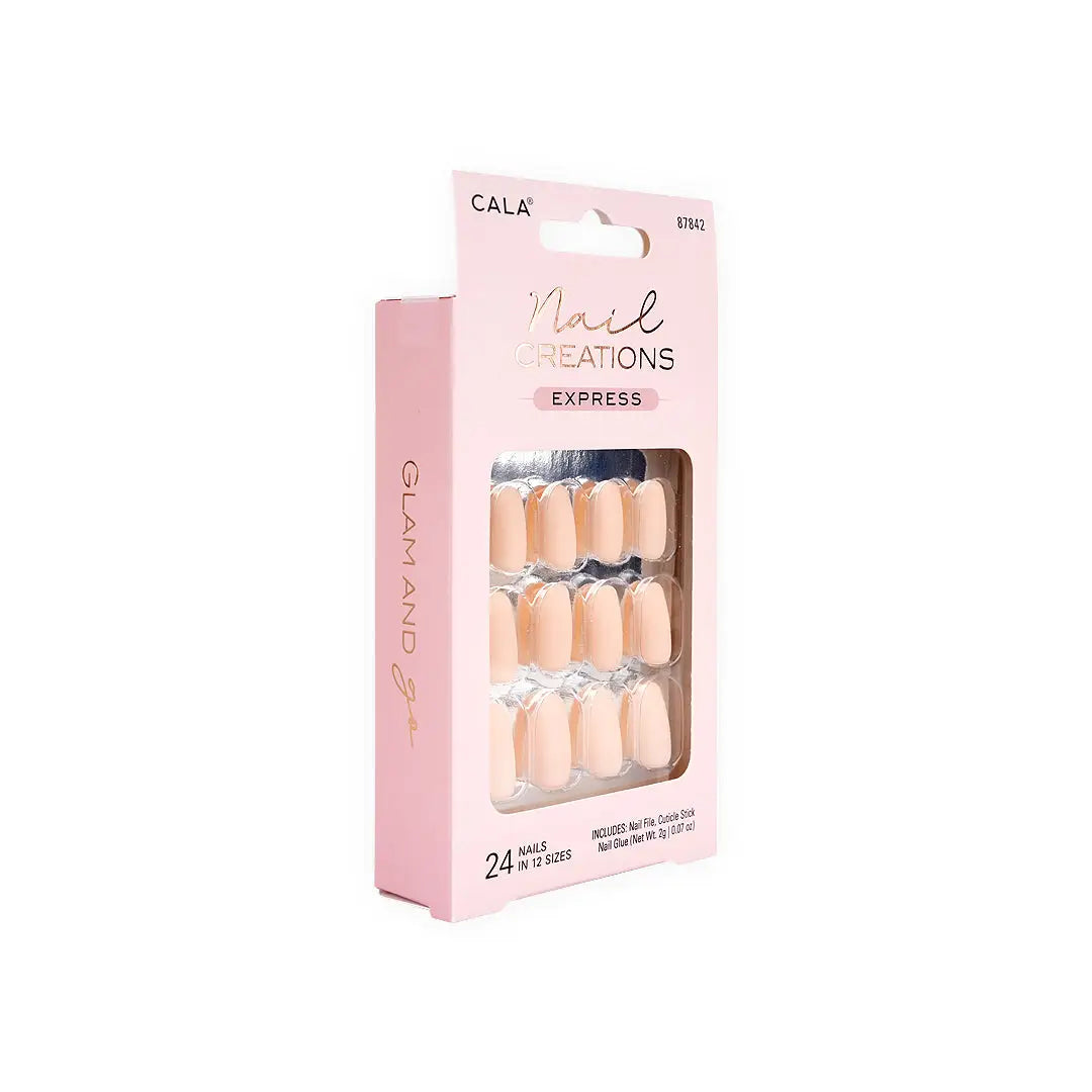 Cala Nail Creations Express Matte Pink 24 Nails