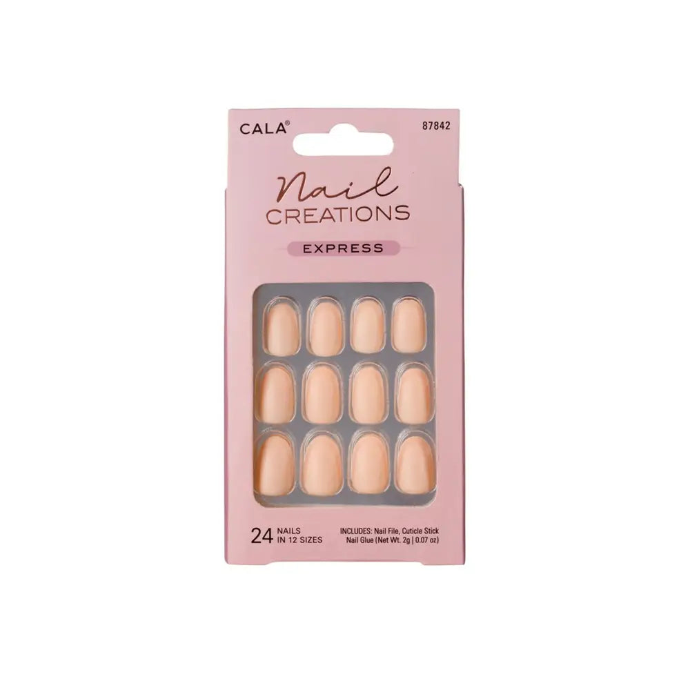 Cala Nail Creations Express Matte Pink 24 Nails-87842