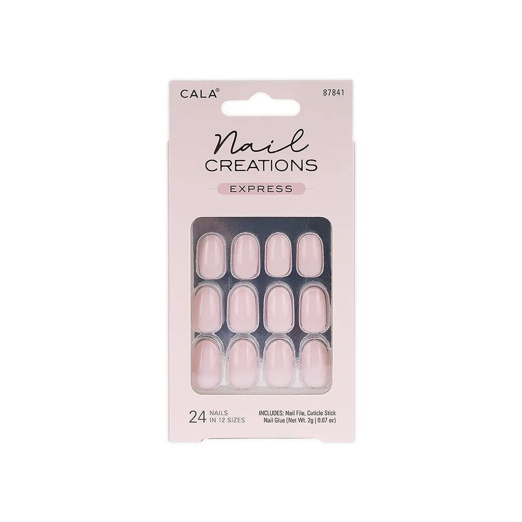 Cala Nail Creations Express Baby Pink 24 Nails-87841
