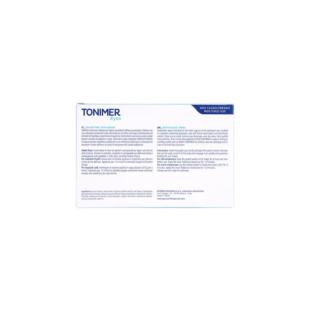 47536-Tonimer Eye Ophthalmic 16 Wipes +3