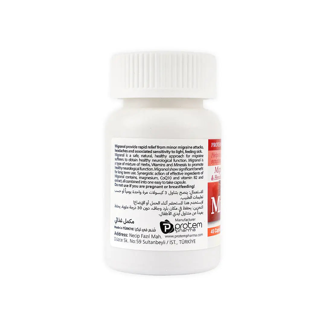 PROTEM PHARMA MIGRANOL 45 CAPSULES