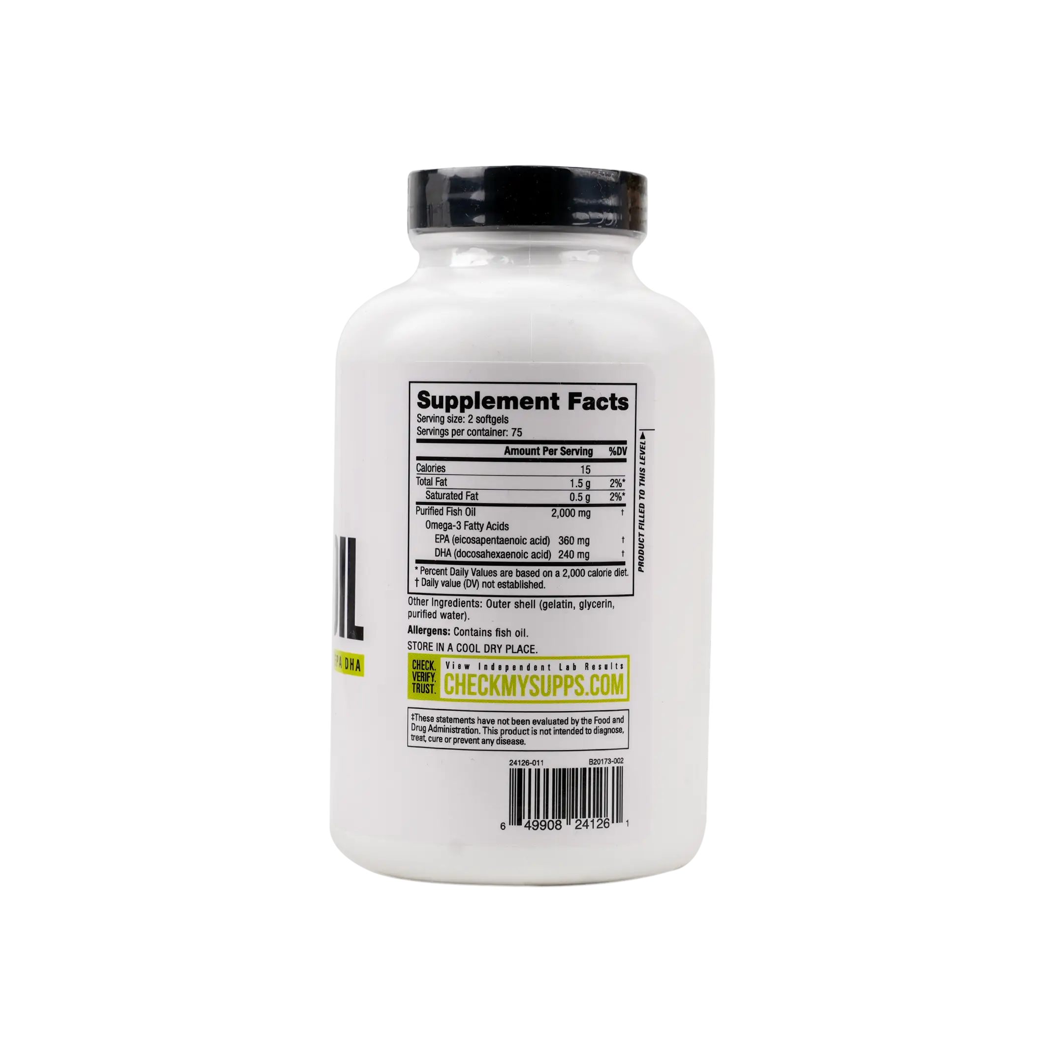 Nutrabio Omega-3 Fish Oil 150Cap