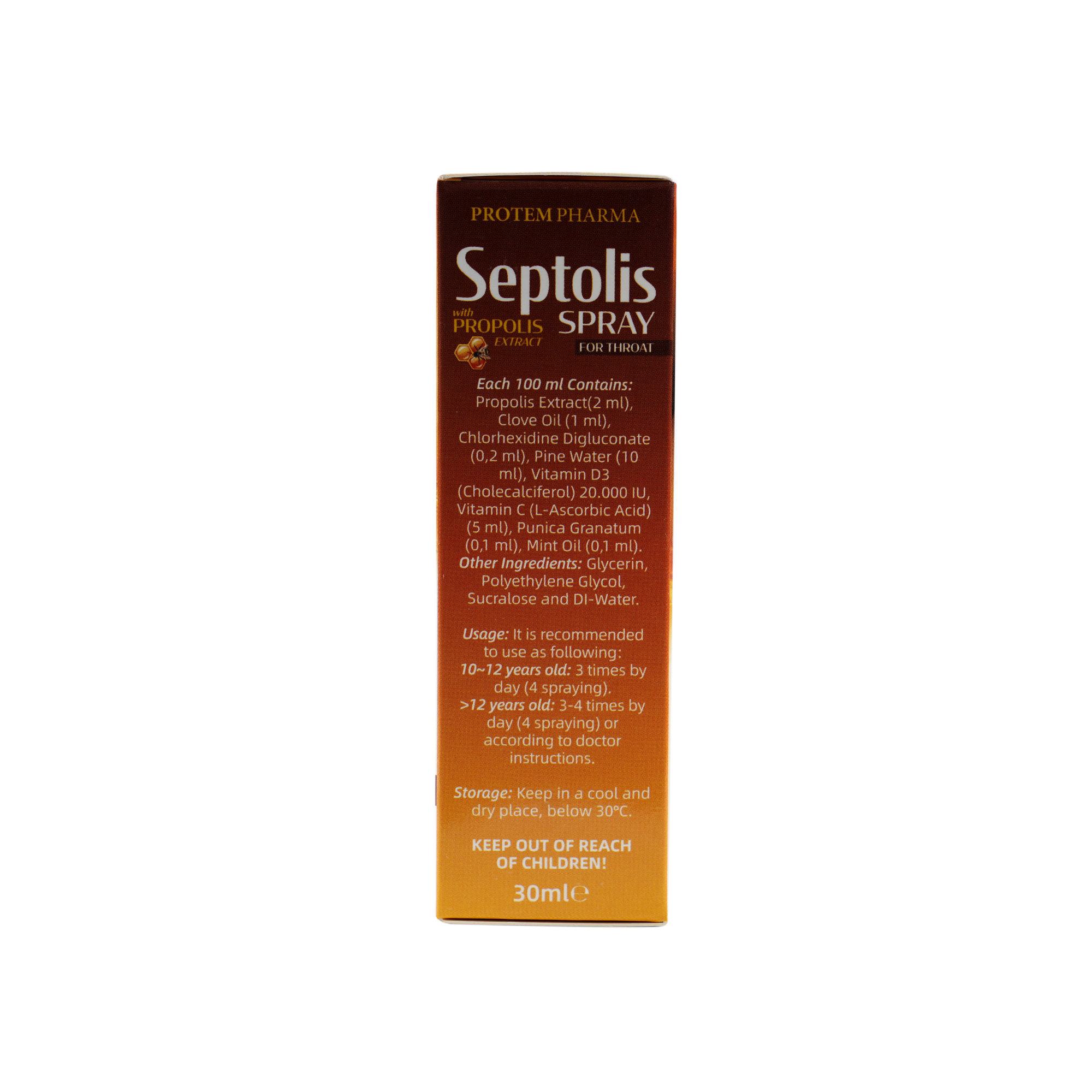 PROTEM PHARMA SEPTOLIS TOPICAL SPRAY 30ML