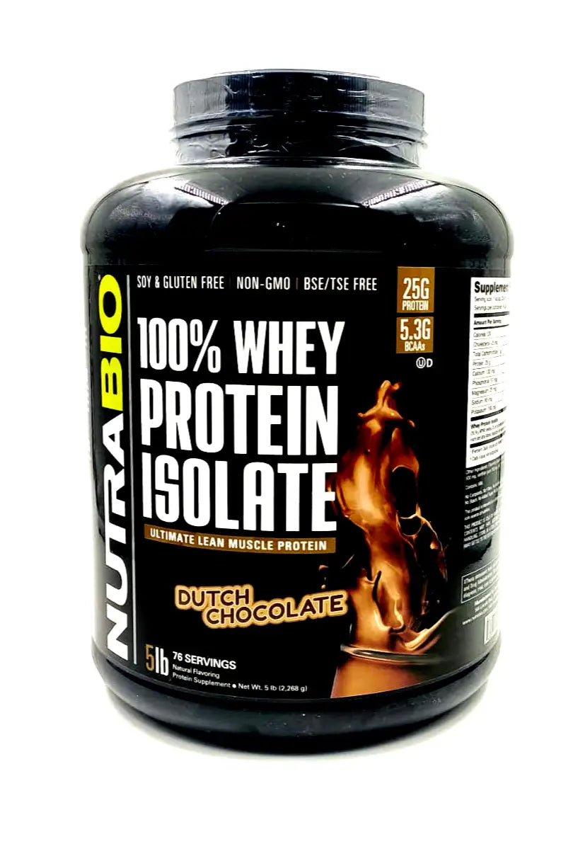 NUTRABIO 100% WHEY PROTEIN DUTCH CHOCOLATE 2.268G