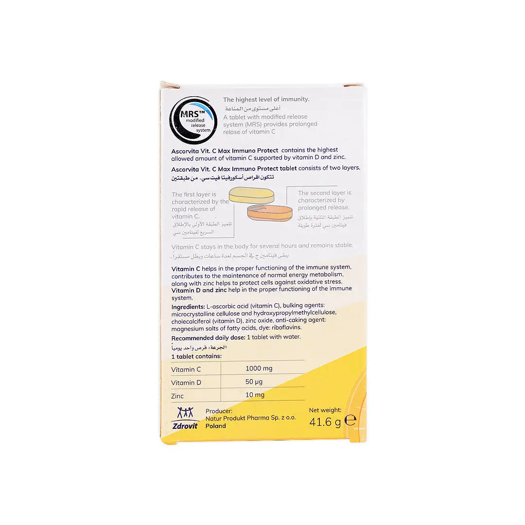 ZDROVIT ASCORVITA VIT C 1000MG 30TAB
