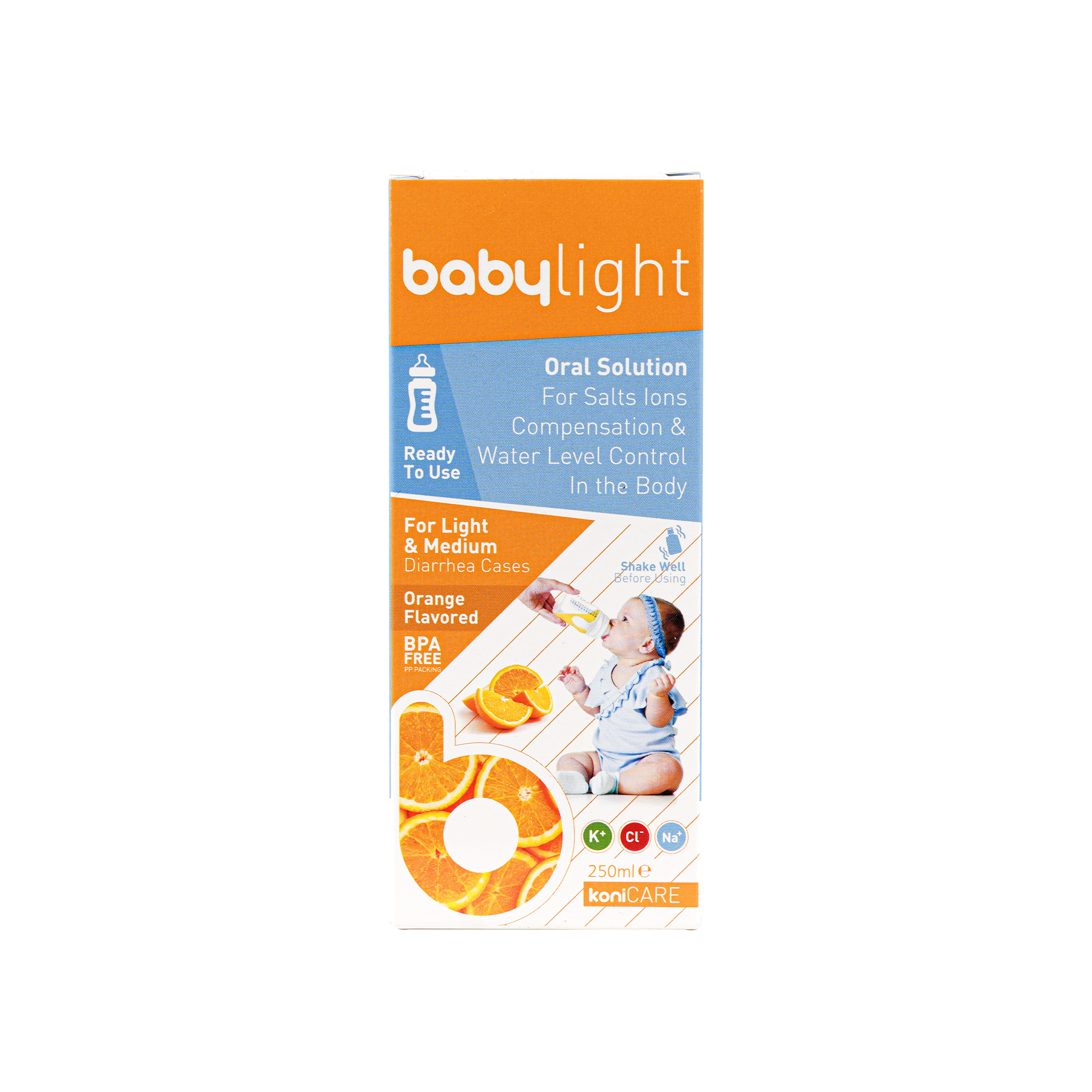 KONICARE BABYLIGHT ORAL SOLUTION 250ML - ORANGE FLAVORED