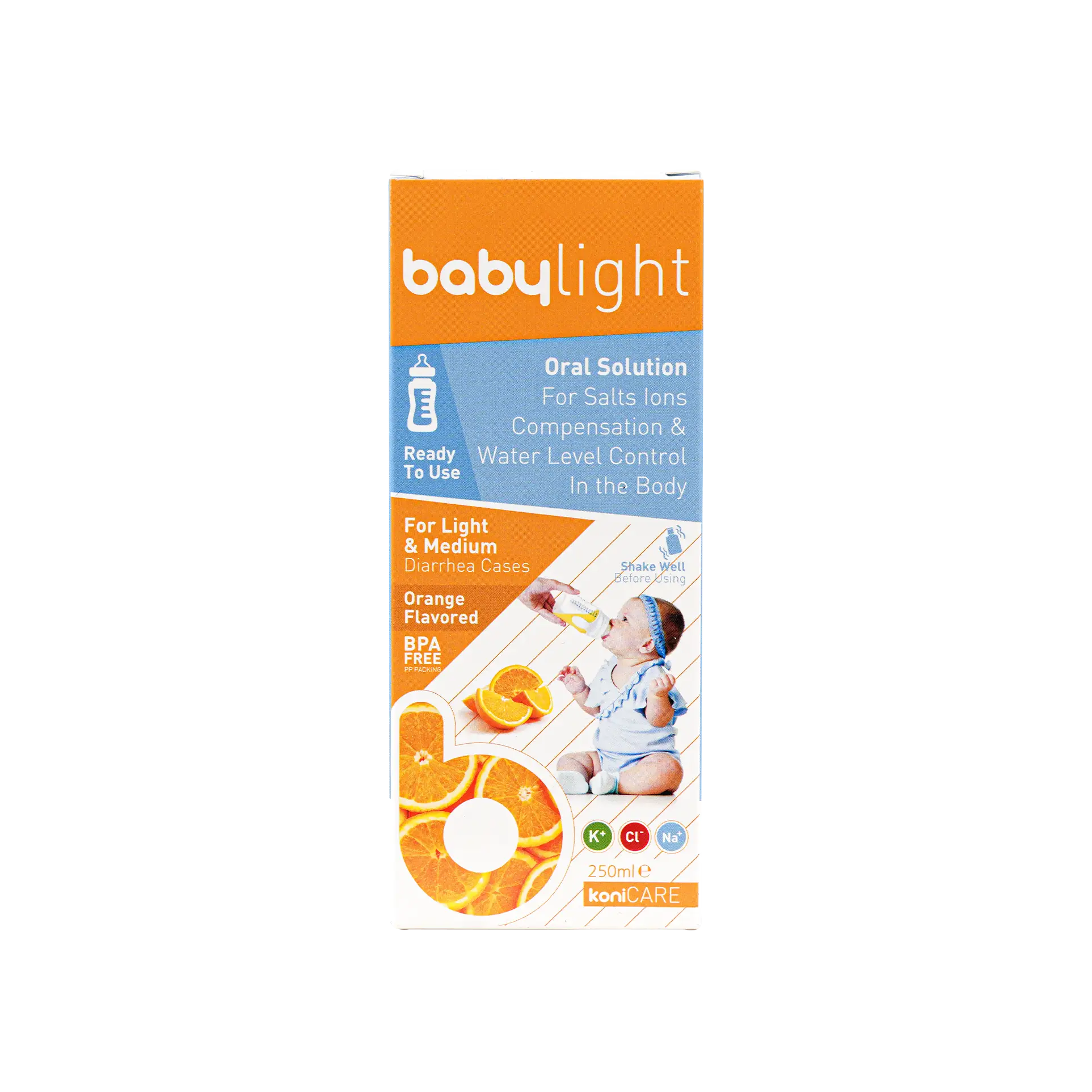 KONICARE BABYLIGHT ORAL SOLUTION 250ML - ORANGE FLAVORED