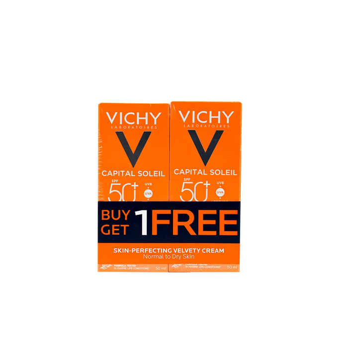 47658-Vichy Capital Soleil SPF50+Skin-Perfecting Velvety Cream 1+1