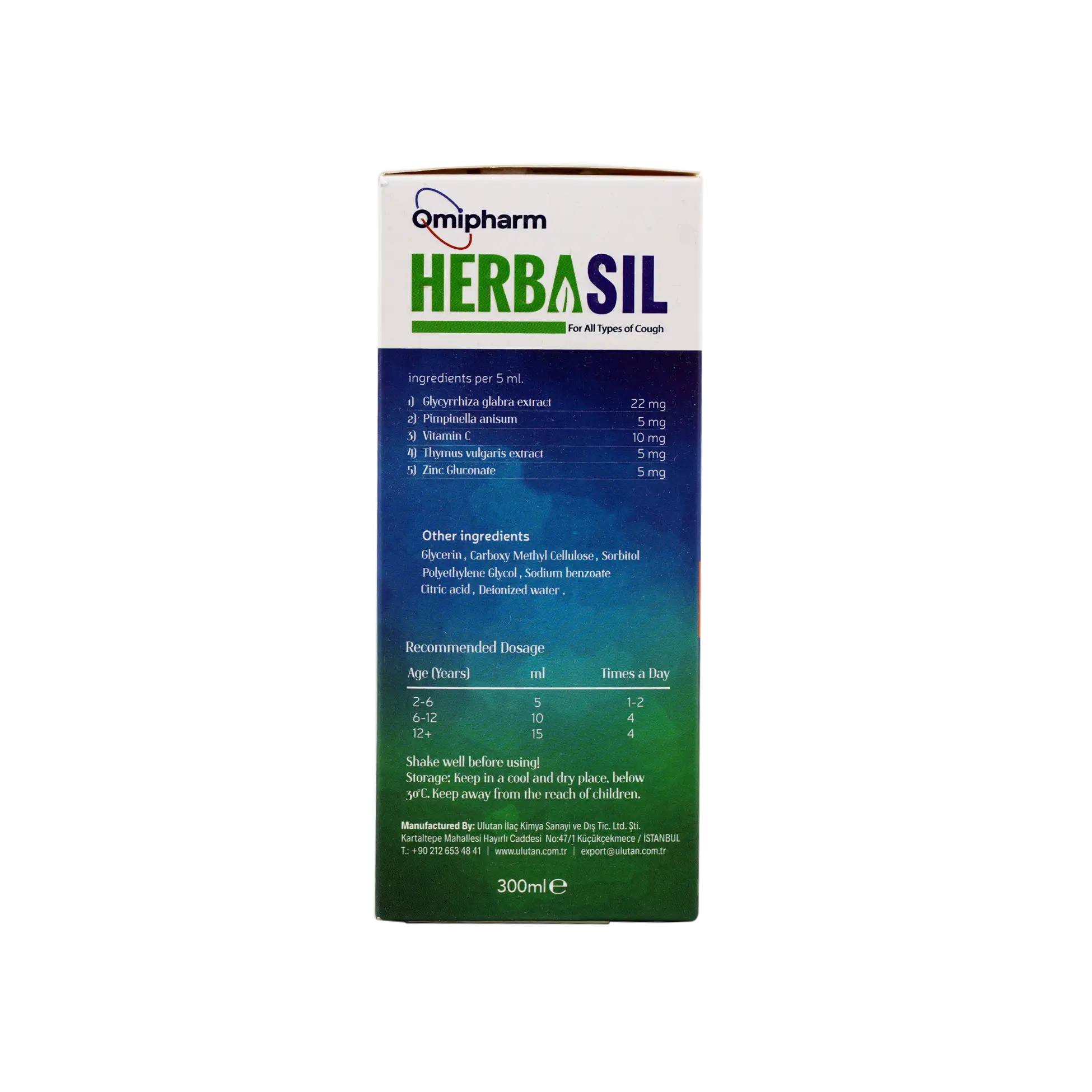 HERBASIL HERBAL SYRUP WITH ZINC 300ML