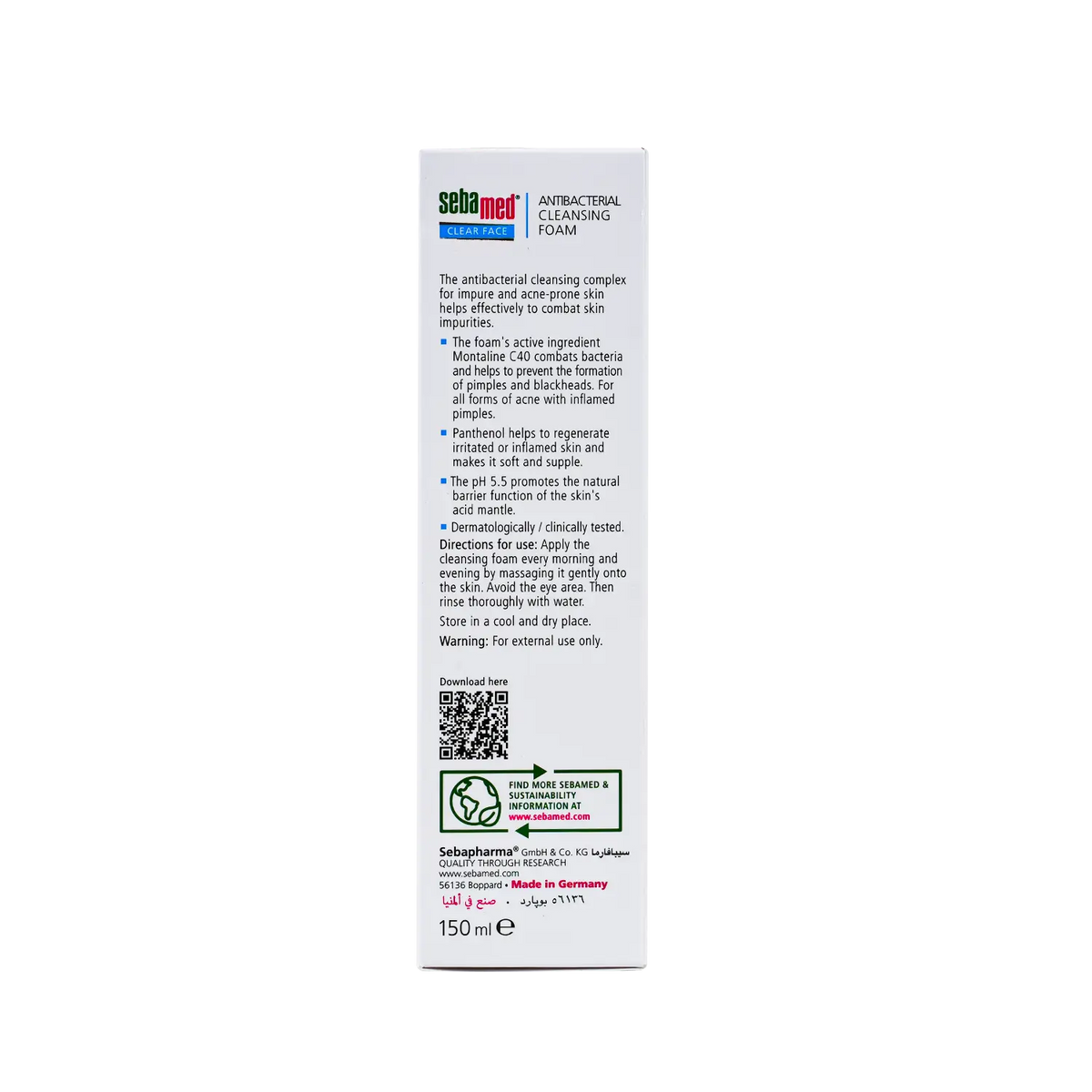 47683-Sebamed Antibacterial Cleasing Foam 150ml +1