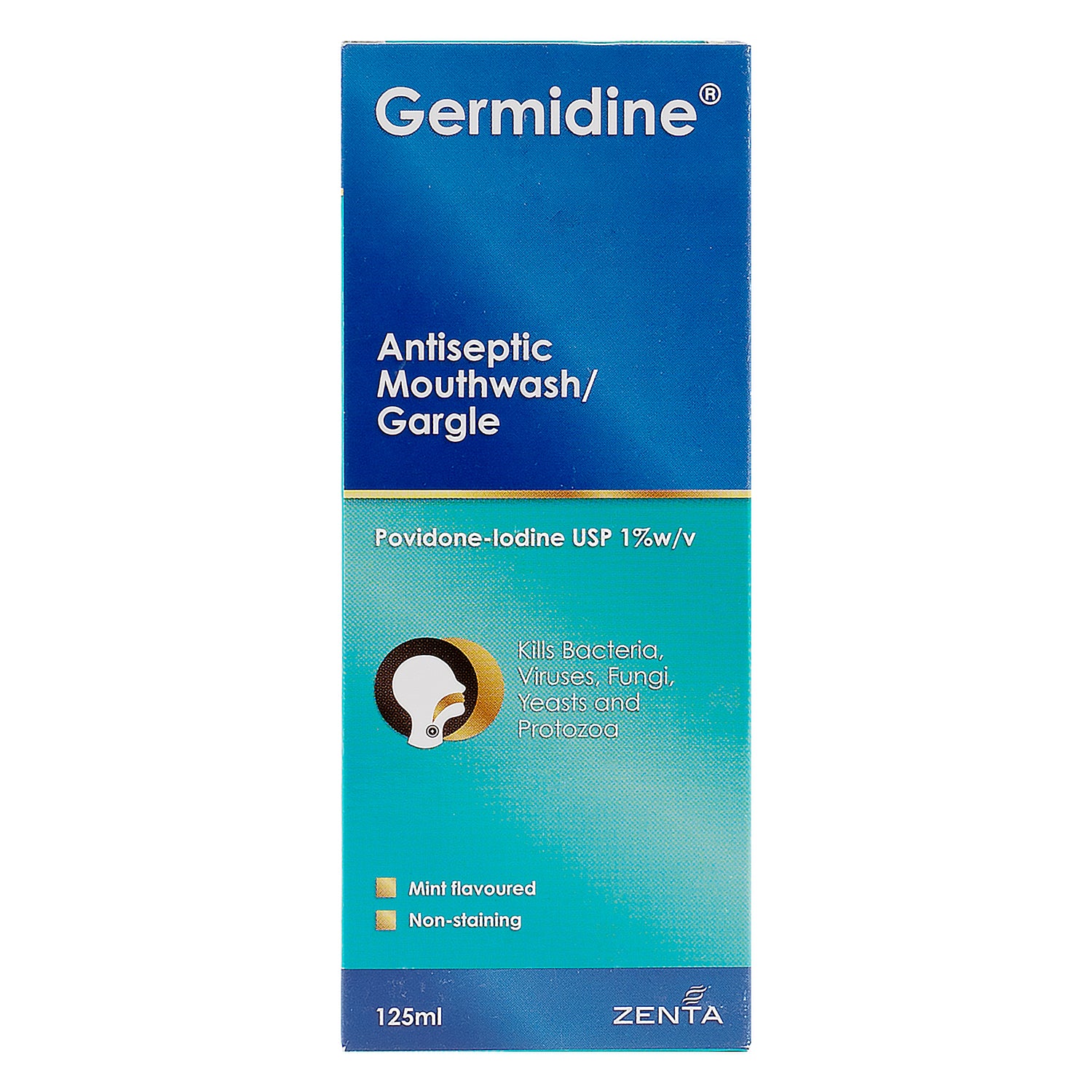 GERMIDINE ANTISEPTIC MOUTHWASH GARGLE 125ML