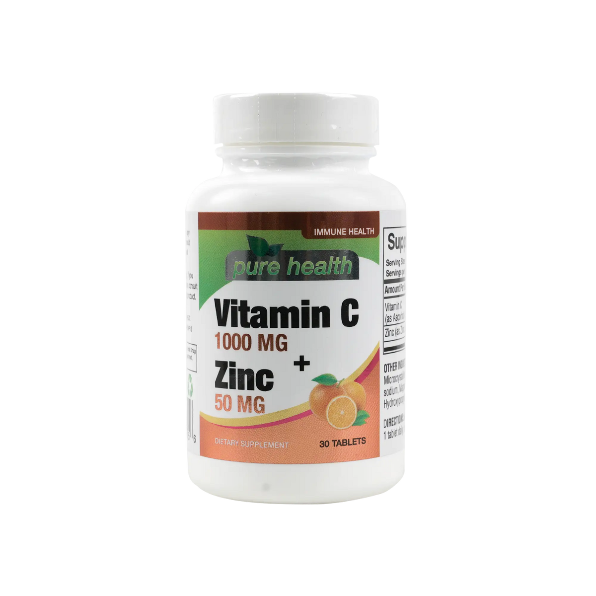47728-Pure Health Vitamin C 1000Mg+Zinc 50Mg 30 Tablets