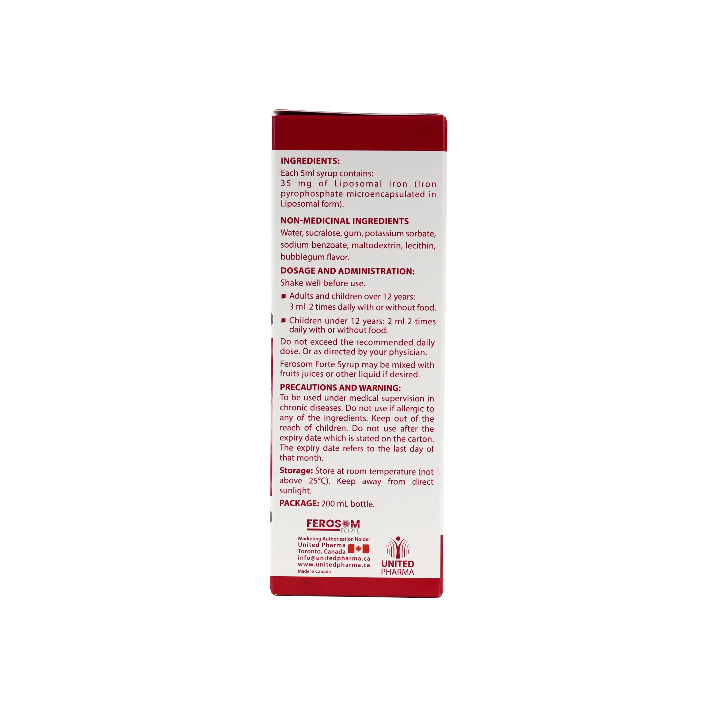 Ferosom Forte Syrup 200Ml