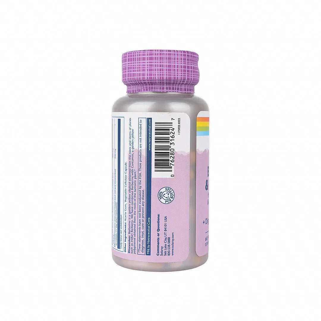47753-Solaray Berberine & Curcumin 60 Caps +1